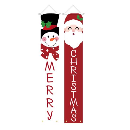 1 пара рождественских двустиший, которые легко повесить, Санта-Клаус, знак на крыльцо, баннеры на дверь, многоразовые подвесные двустишия для входной двери, принадлежности для новогодней вечеринки
