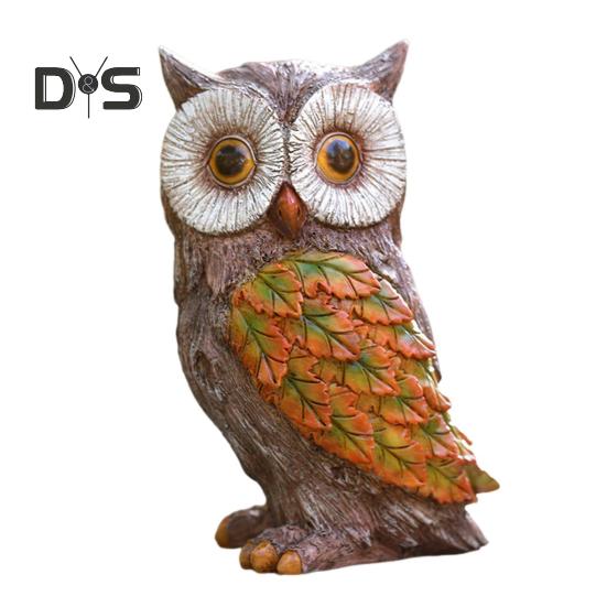 Садовый лист, фигурка животного, черепаха, сова, белка, кролик, лиса, птица, ёж, улитка, статуэтка, скульптура животного из смолы, украшение для двора, орнамент