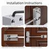 Adjustable Speed Automatic Door Closer Mute Soft Closing Spring Tension Door Closer  Hinged Doors
