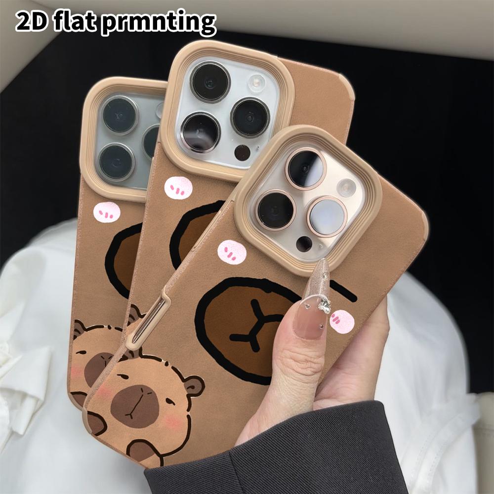 Phone Case: 2D flat lambskin suitable for iPhone 18, 17, 16, 15, 14, 13 Pro film protection case, close-up of face, Christmas and Halloween gift