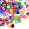 DIY Handmade Children's Beading Accessories Acrylic Beads Glossy Beads Color Plated Solid Color Large Hole Barrel Beads Onion Pink Loose Beads