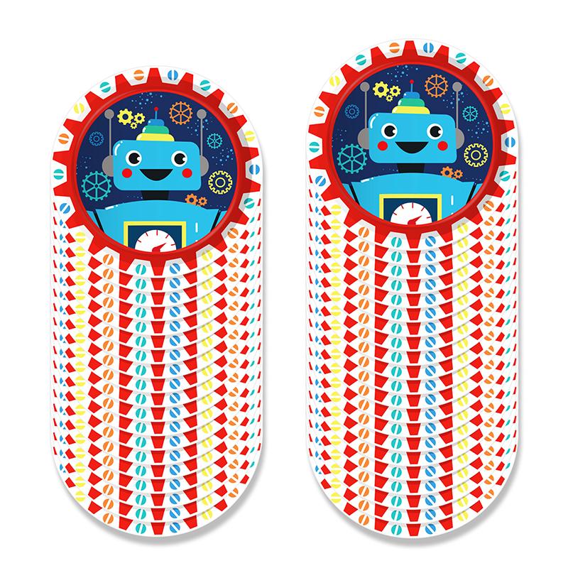 Одноразовая посуда с рисунком робота, бумажные тарелки, стаканчики, детские воздушные шары, украшения для дня рождения, вечеринки по случаю рождения ребенка, принадлежности