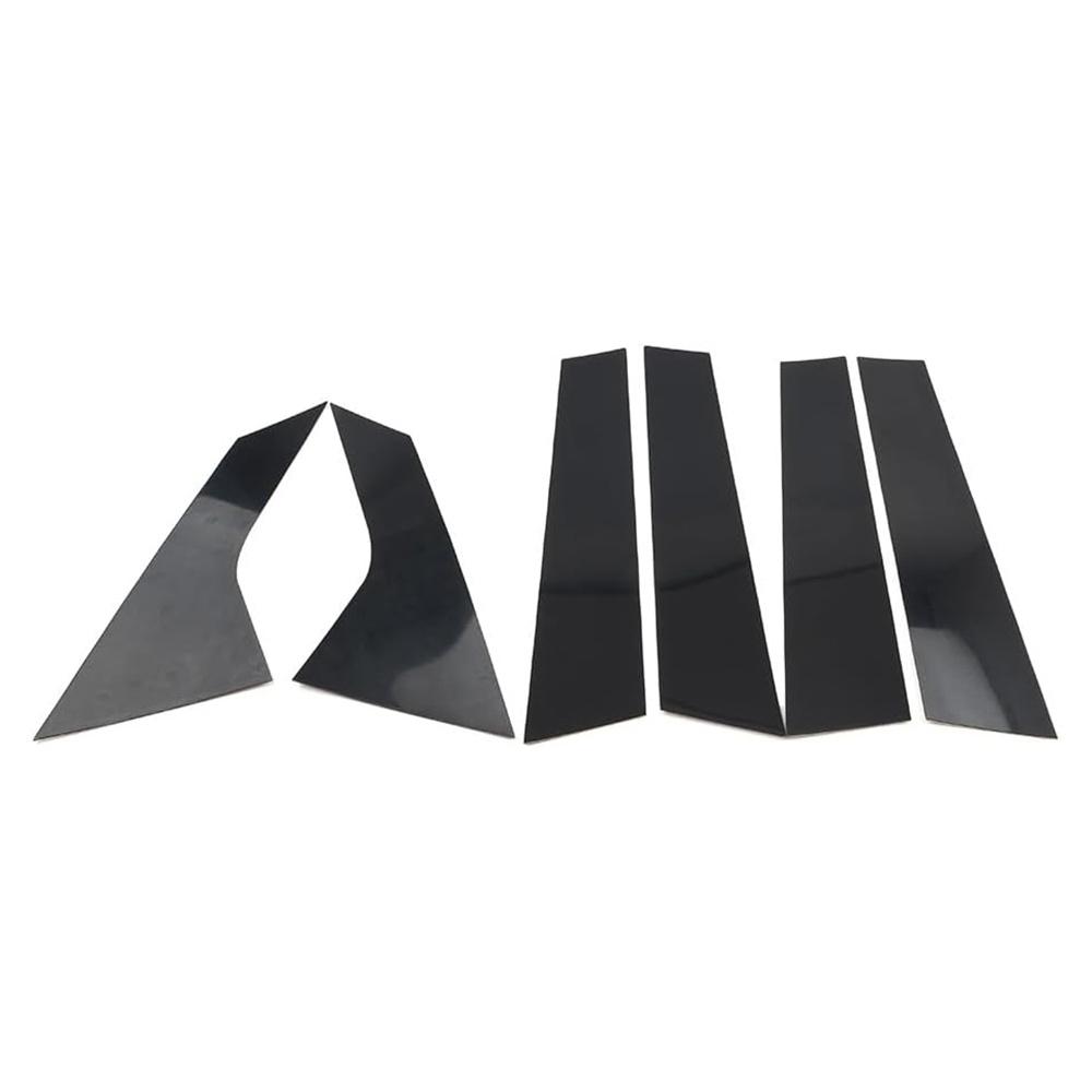 6pcs Glossy Black Car Pillar Post Door Window Trim For Hyundai Elantra 2021-2023