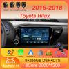 Автомобильный радиоприемник Android 14 Carplay Auto 2K экран мультимедийный проигрыватель для Toyota Hilux 2016 2017 2018 2din автомагнитола стерео головное устройство
