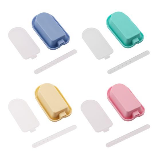 Silicone Popsicle Molds Stackable Ice Cream Mold Reusable DIY Popsicle Kit for Homemade Ice Cream Popsicles