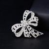 Clear Rhinestone Bow Style Brooches Pin Elegant Accessory for Women Wedding Party Decoraion Jewelry Brooch