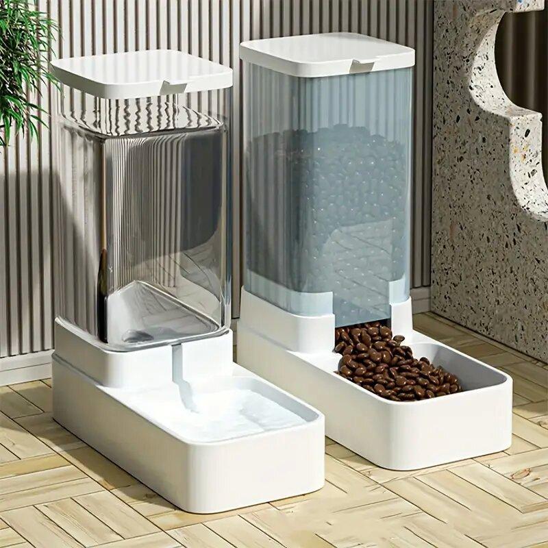A2 Automatic Dog Feeder/Water Dispenser Plastic Gravity Dog Food And Water Dispenser Set 5
