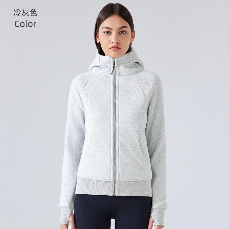 Womens Thick Warm Hooded Jacket Outdoor Fitness Yoga Running Sportswear Winter Active Wear DJ028