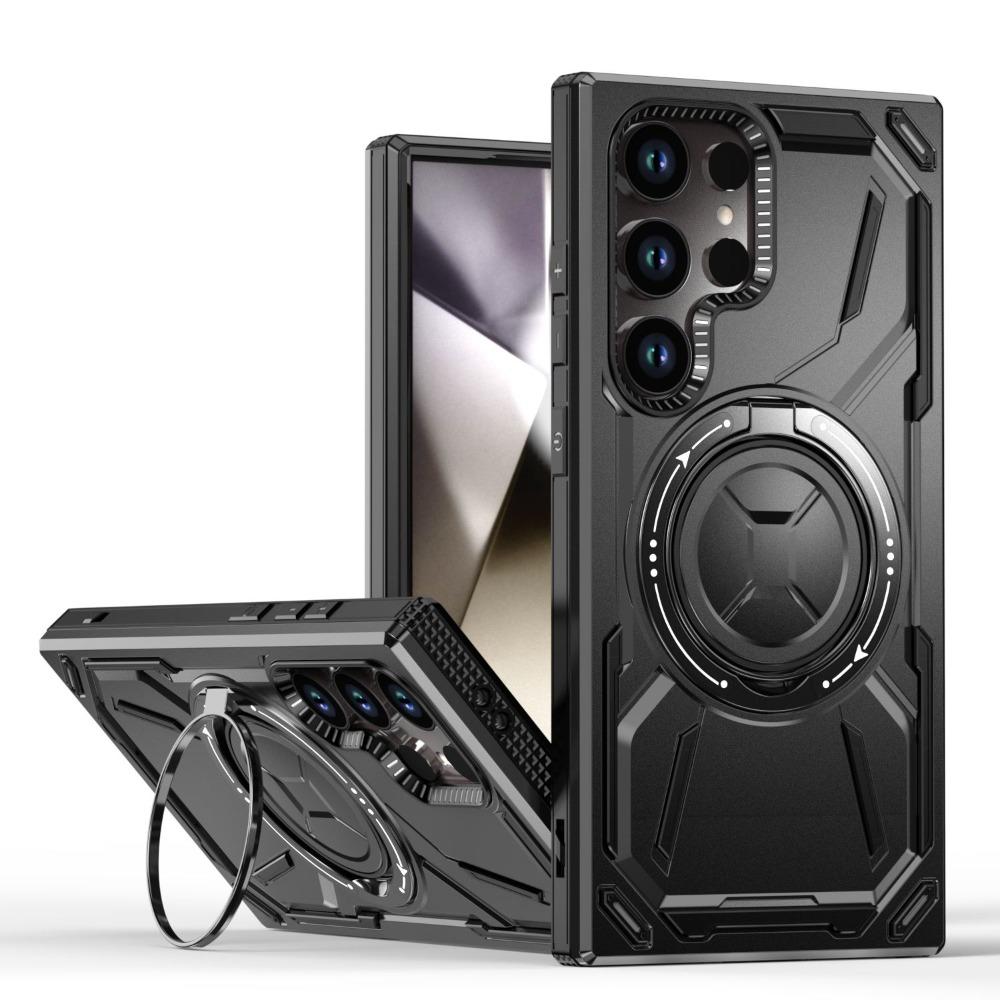 Прочный магнитный зарядный чехол для Samsung Galaxy S26 S25 S24 S23 S22 FE Ultra Plus с кольцом-подставкой и защитой выступающей камеры
