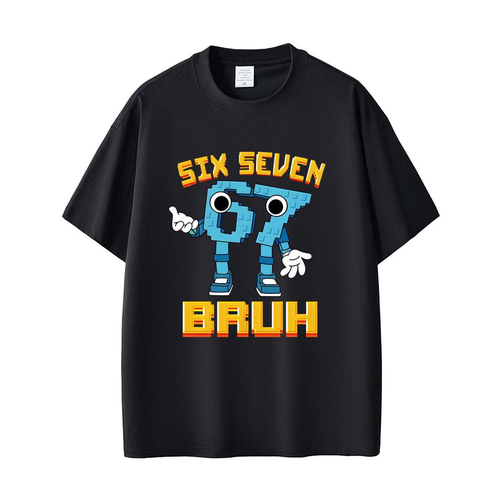 Funny Italian Brainrot Six Seven 67 Number Graphic Tshirt Unisex Women Casual Oversized Short Sleeve Tees Male Humor Lover T Shirt