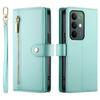 Для Realme C85 5G Кожаный чехол-кошелек с карманом на молнии и ремешками