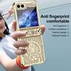 Роскошный прозрачный жесткий чехол для телефона с гальваническим покрытием с механическим рисунком для Samsung Galaxy Z Flip 6 5 4 3 с защитой шарниров