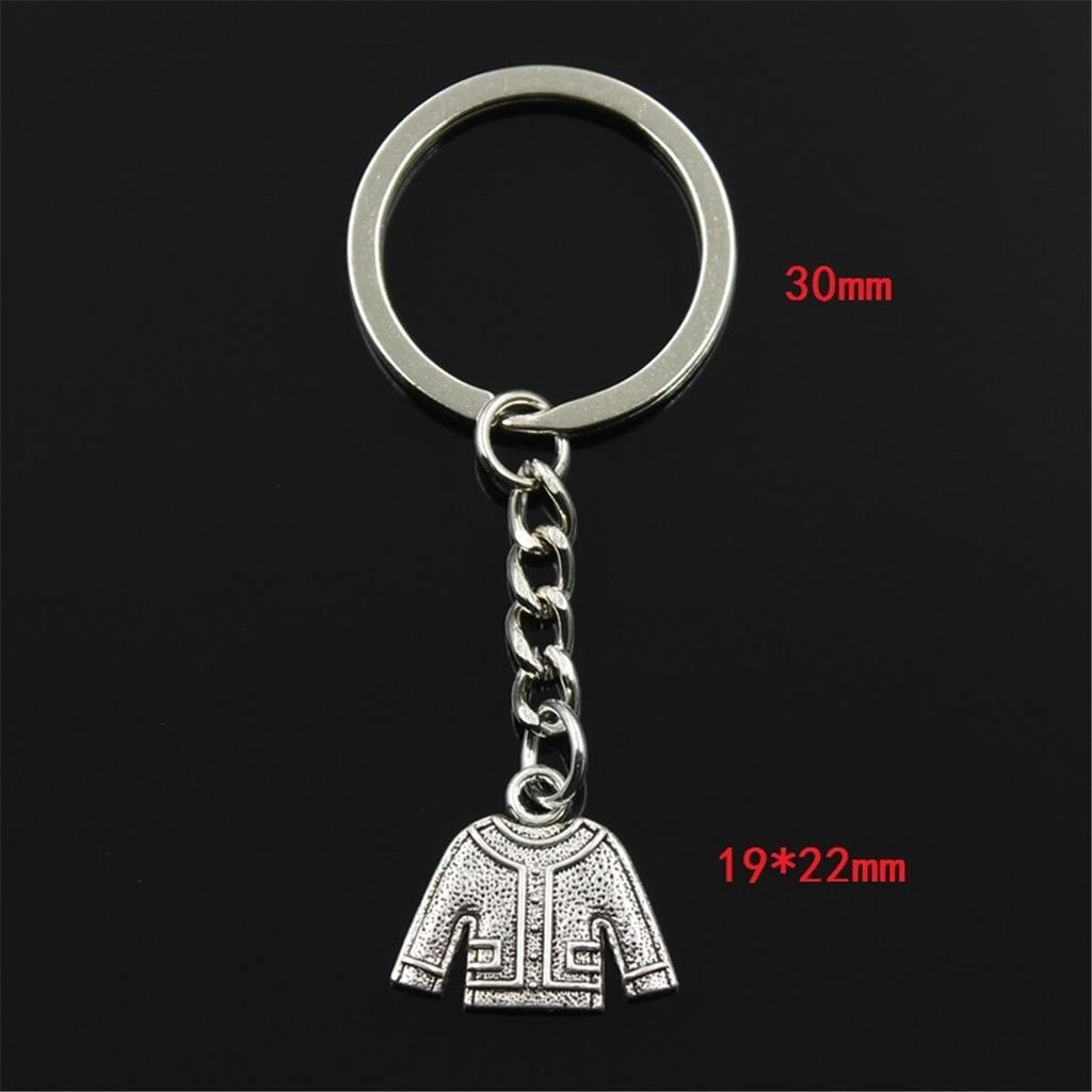 Fashion Keychain 19x22mm Cloth Sweater Pendants DIY Men Jewelry Car Key Chain Ring Holder Souvenir For Gift