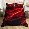 Homewish Neon Purple Lightning Duvet Cover Set for Kid,Nature Scenery Bedding Set,Tornado Storm Bed Set