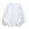 Women O-neck Long Sleeve T Shirts Lady White Cotton Tops Female Soft Casual Tees Women's Black T-shirt