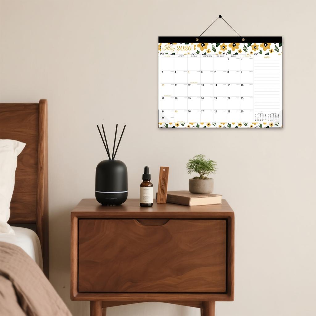 1 Set Desk Calendar 2026-2027: 18-Month Calendar from January 2026 To June 2027 with Schedule & Holidays, 43.18cm X 30.48cm