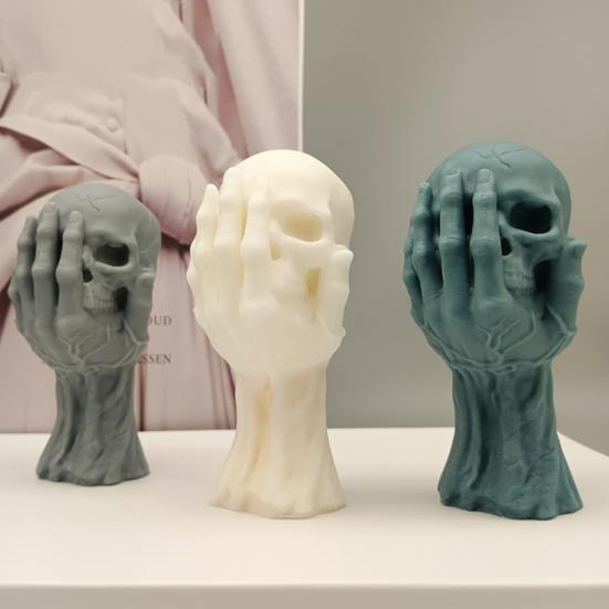 Форма для свечей Креативная форма для ароматерапии в виде черепа привидения Силиконовая форма для ручного изготовления