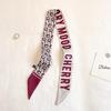 Streamers for Women's New European and American Autumn and Winter Letters Imitation Silk Scarf Multi-functional Headband Tied with Warm Scarf Scarf
