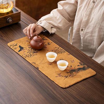 Двусторонний водонепроницаемый дзен-коврик для чая Xiangyunsha - Высококачественная китайская ткань для поддона для сухой заварки