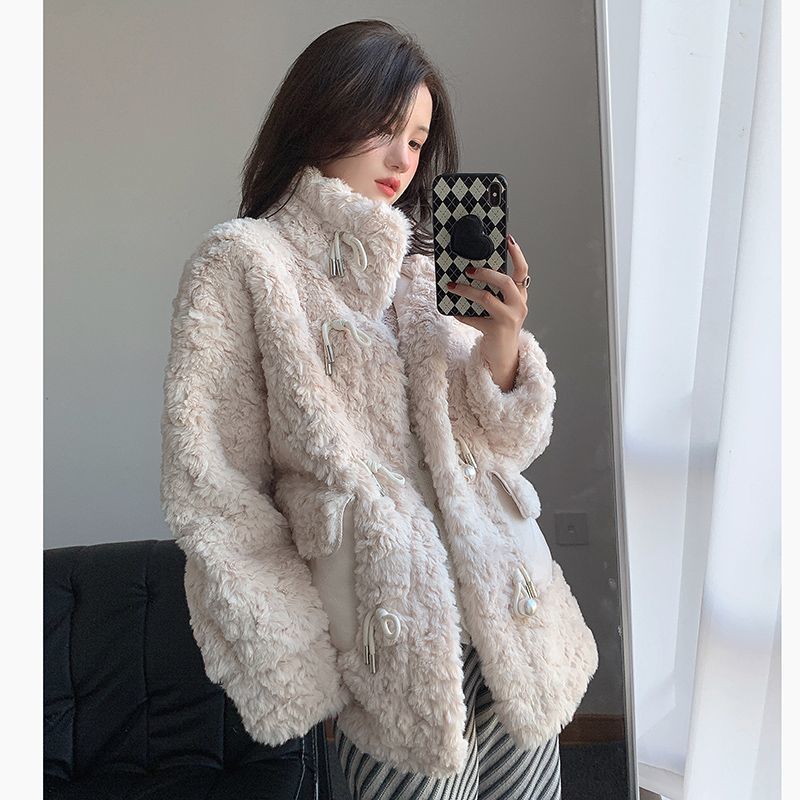Утолщенные теплые куртки из искусственного меха с воротником-стойкой, корейское пальто, модные зимние меховые пальто Jaqueta, высококачественные роскошные женские пальто