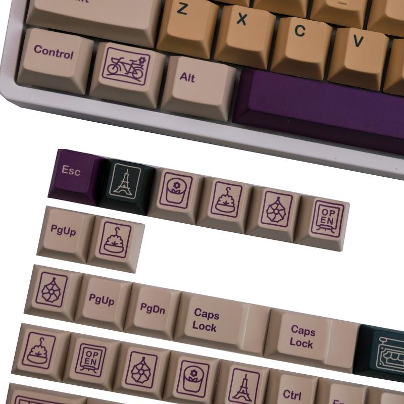 143 клавиши Florist Keycaps Profile PBT Dye Sublimation Mechanical Keyboard Keycap для MX h 61/68/87/98/104