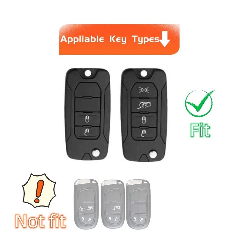 TPU Car Key Case Cover Shell Fob for Jeep Renegade Compass 2016 2019 Folding Keyless Protector Accessories