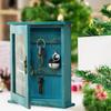 Wooden Material Key Storage Box 6 Hooks Wall Key Box Vintage Key Organizer  Indoor Use