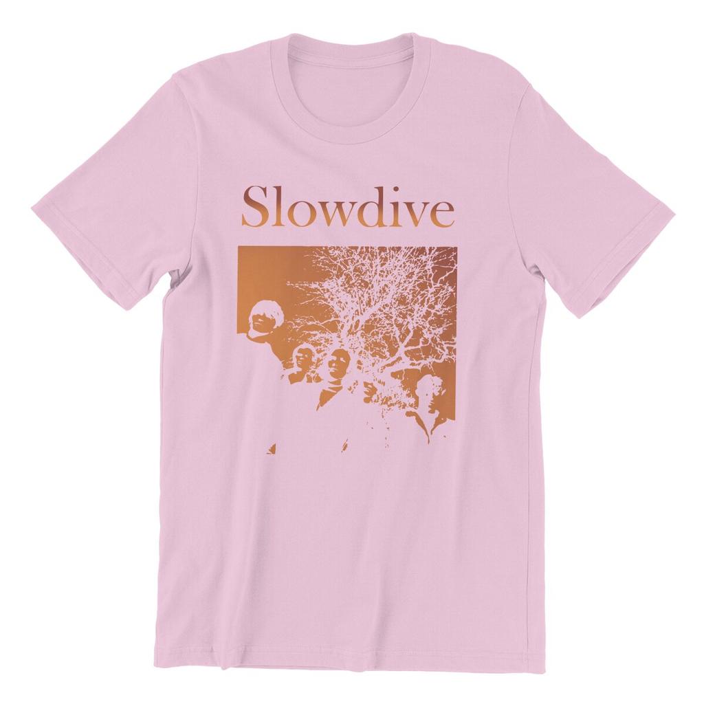 Мужская футболка Slowdive Tour 90-х Хлопковые топы Повседневная футболка с коротким рукавом и круглым вырезом Классические футболки