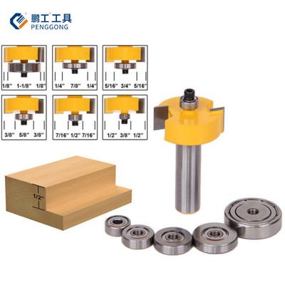 Магазин инструментов 1 шт. шпунтовая фреза + 6 шт. набор подшипников резак шип деревообрабатывающий столярный инструмент