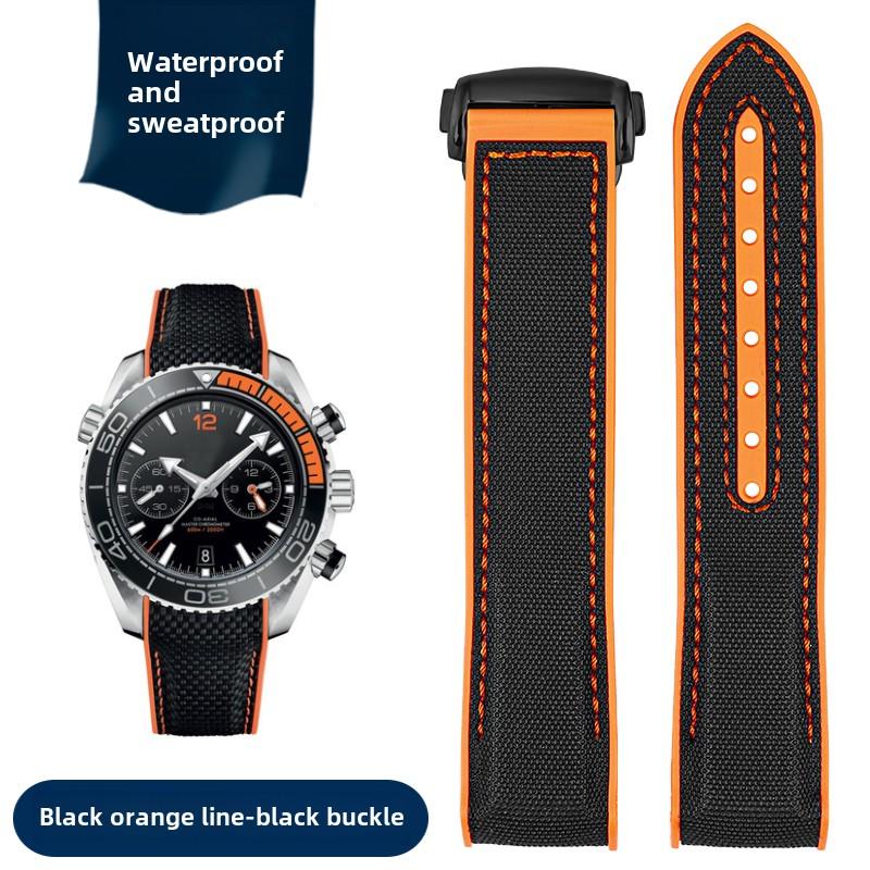 Для Omega Seamaster 300 Observatory Ocean Universe 600 Нейлон Резина Силикон Мужской Ремешок для часов 20мм 21мм 22мм Ремешок Браслет для часов