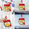 Christmas Festive Atmosphere Decoration Car Hanging Hand-knitted Small Biscuit Car Hanging DIY Material Pack Crochet Car Hanging