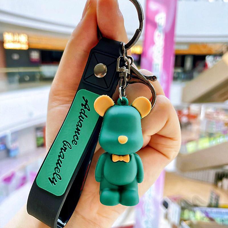 Cute Bear Key Buckle Bag Pendant Key Chain Pendant for Cars Ornaments Accessories
