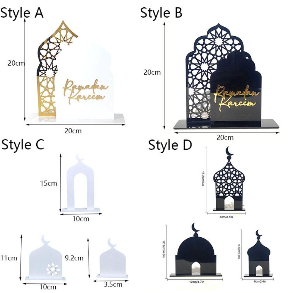 Acrylic Kareem Mosque Ornaments DIY Eid Mubarak Decoration Ramadan Ornaments  Gift