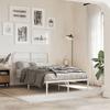 VidaXL Metal Bed Frames Without Mattress and Headboard White 120x190 Cm 377163