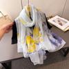 185*120cm Tourism Long Shawl Polyester Women's Satin Hijab Fashion Women Thin Scarf  Beach