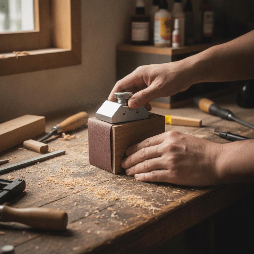 Sturdy Material Leather Edge Sanding Holder Portable Polishing Bracket Surface Smoothing
