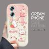 Cute Cartoon Pattern Cream Texture Casing Wavy Edge Soft Silicone Cover Phone Case for OPPO Reno Realme