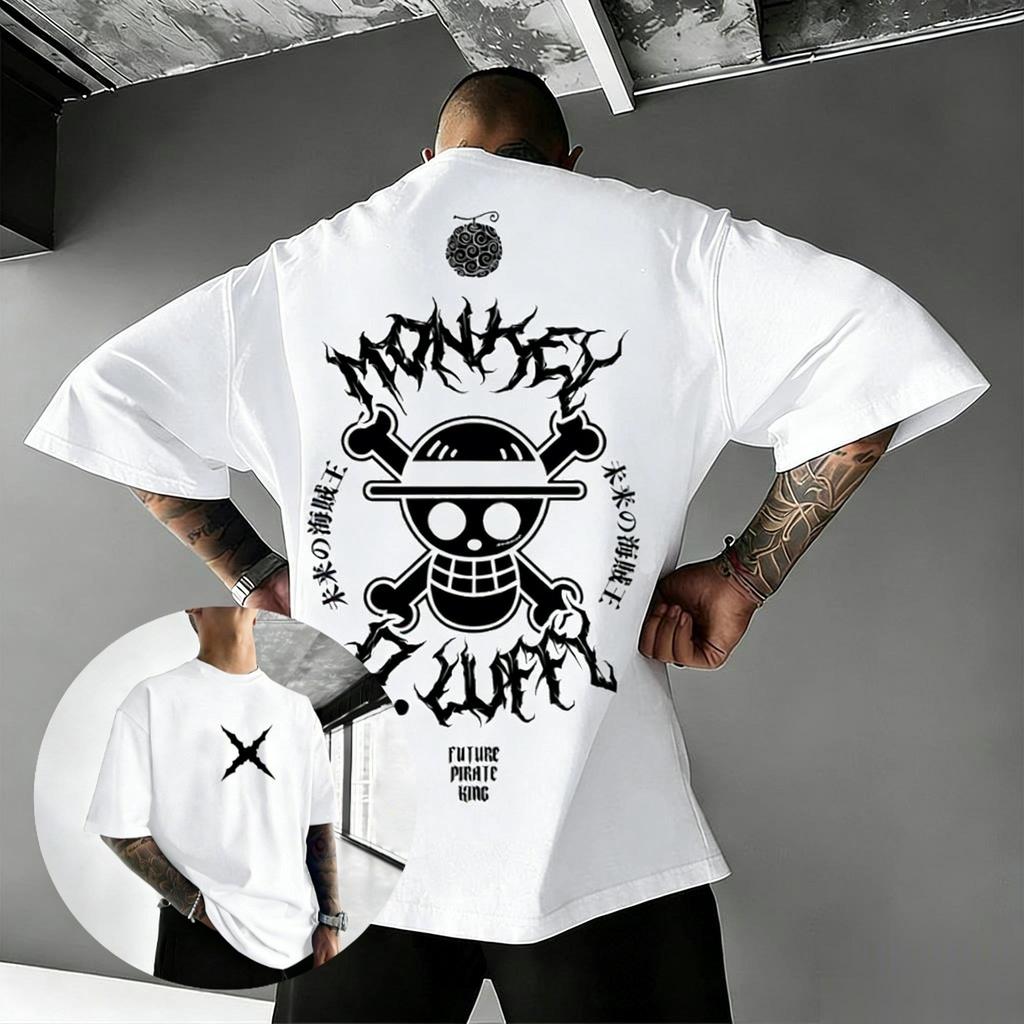 Аниме Футболка One Piece Манки Д. Луффи Мужская Женская Уличная Одежда С Коротким Рукавом Футболка 2026 Летний Графический Принт Оверсайз Повседневные Топы Y2k