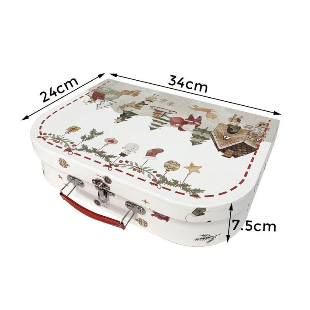 Cardboard Gift Container Portable Storage Case New Suitcase Christmas Thanksgiving