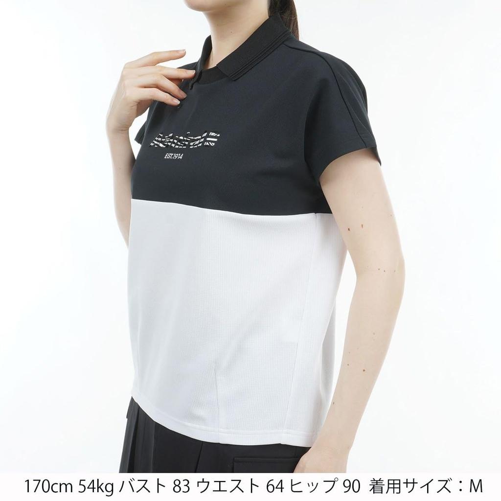 Женская классическая сетчатая рубашка Admiral Golf с французским рукавом, черная