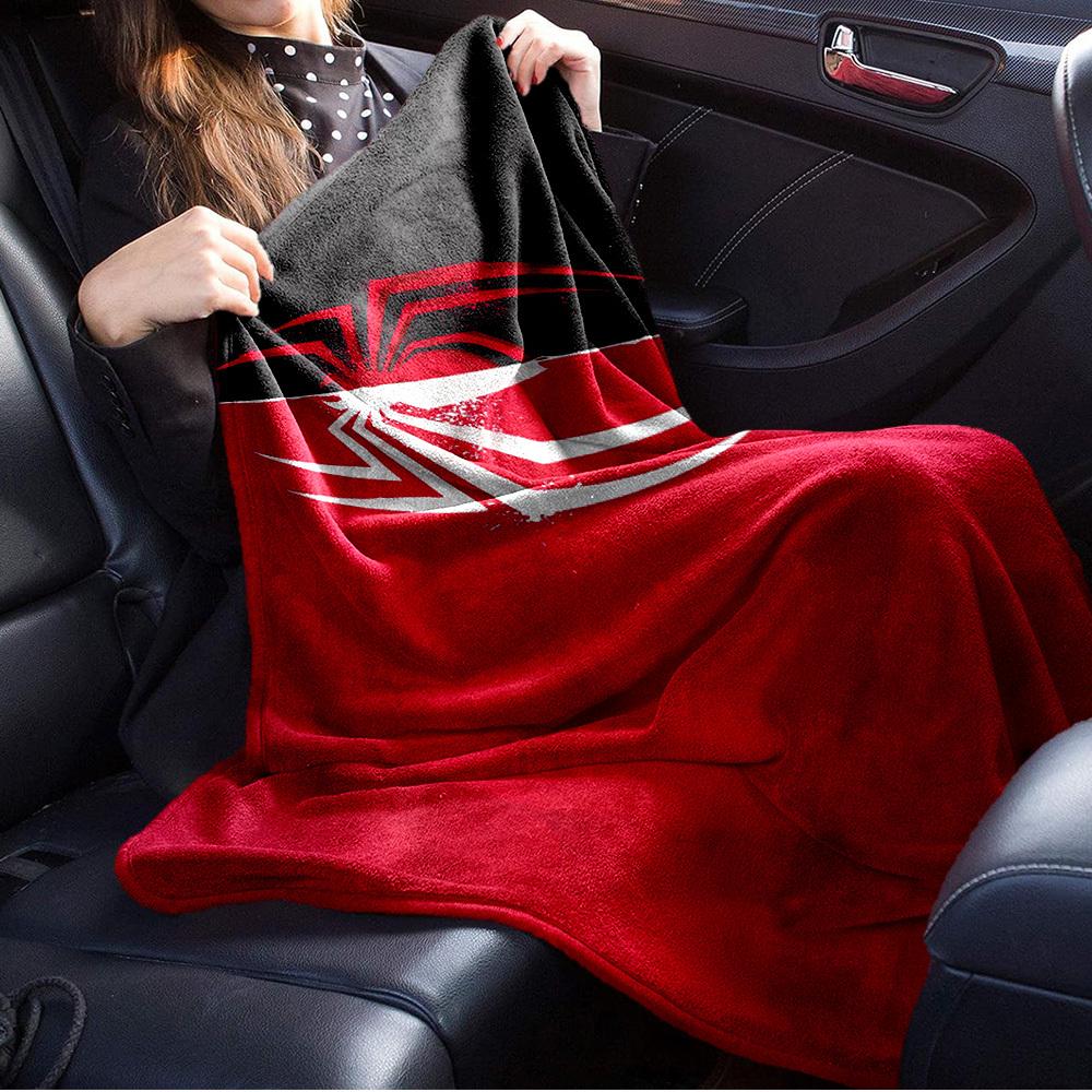 1pc flannel spiderman pattern small bed blanket, suitable for sofa blanket, unique design gift, home decoration essential,