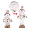 Christmas Gnome Plush Doll Retractable Legs Santa Claus Snowman Elk Ornament Adjustable Standing Figurine Decoration