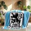 Custom Name Personalized 1860 Munchen football club Print Blanket, Home Decor, Bedroom, Sofa, Camping, Couch, Gifts for Birthday Christmas