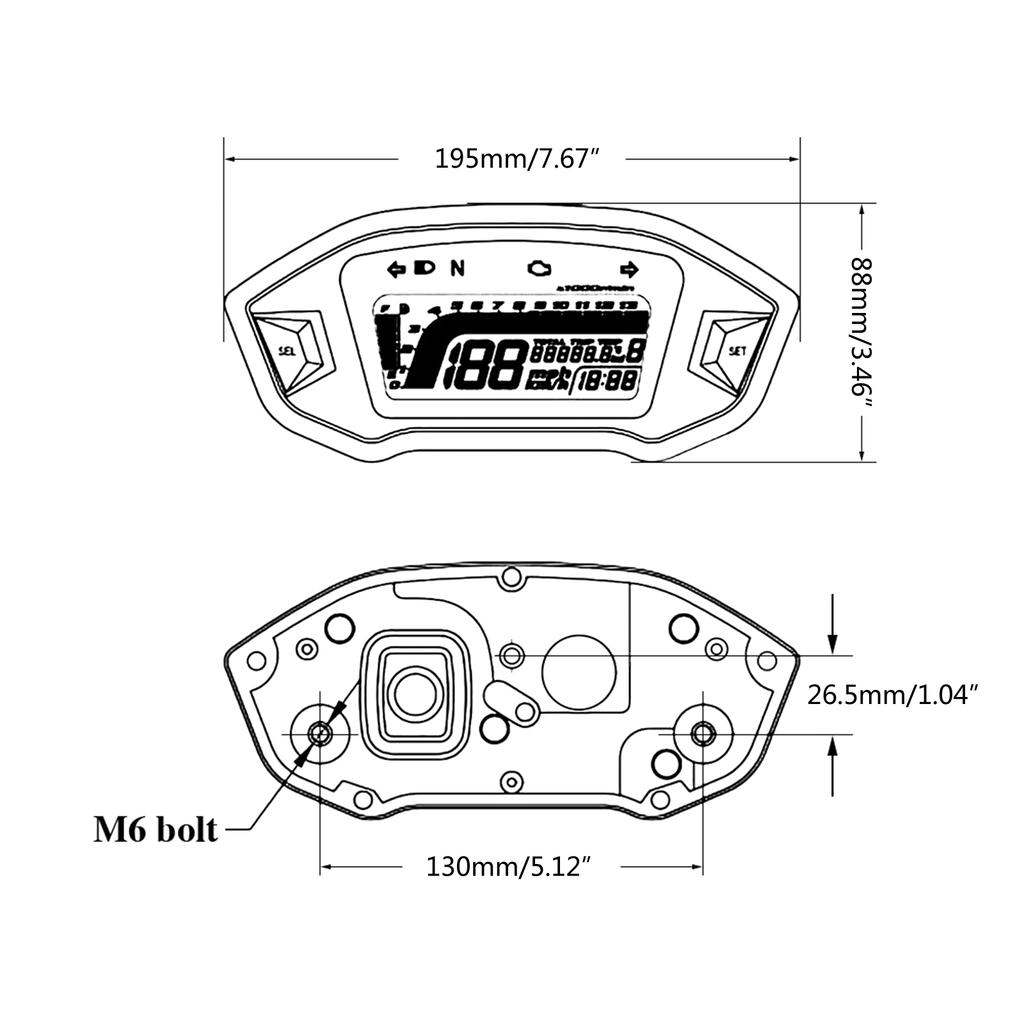 Модернизированный спидометр для мотоцикла, одометр, тахометр, датчики оборотов в минуту, простая установка, подходит для MSX125