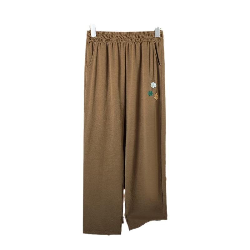 Летние брюки с высокой талией, брюки «девять десятых», женские свободные брюки-гарлем больших размеров, эластичные брюки для отдыха