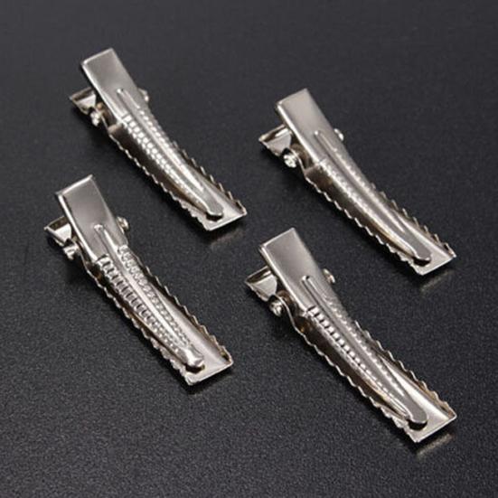 20 Pcs Flat Metal Single Prong Alligator Clips Barrette Bows DIY Hair Accessories