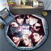 Kpop Bangtan Boys Круглый Ковер Напольный Коврик Спальня Фланелевый Ковер с Животными Противоскользящий Коврик для Игр Детей Декор Комнаты Детей
