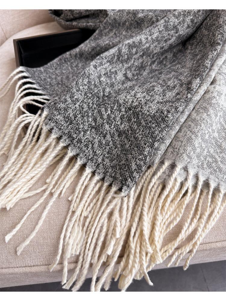 Elegant Cashmere Scarf for Women Breathable & Warm, Windproof, Non-Stretch, Perfect for Autumn & Winter, Large Thick Plaid Wrap for Going Out