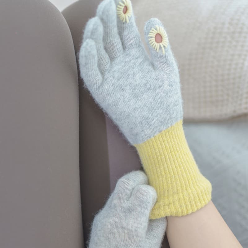 meminn twoton twohole long touch finger gloves 3colors