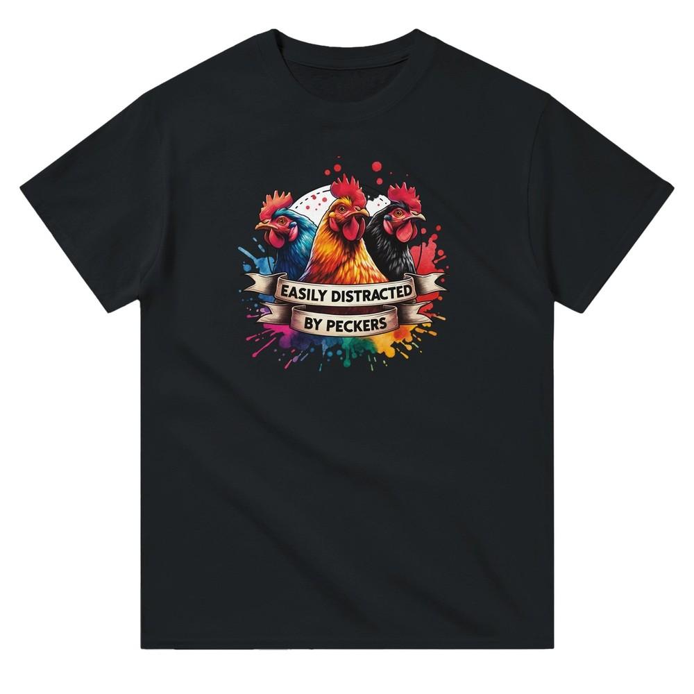 Easily Distracted By Peckers Heavyweight Cotton T-Shirt | Classic Fit & Durable Unisex T-Shirt
